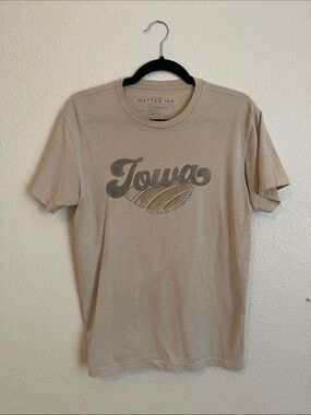 Iowa Graphic Crewneck T-Shirt - Beige